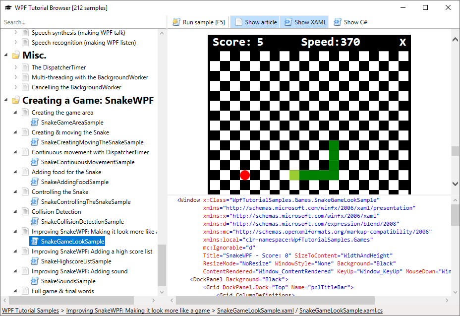WPF Tutorial Browser